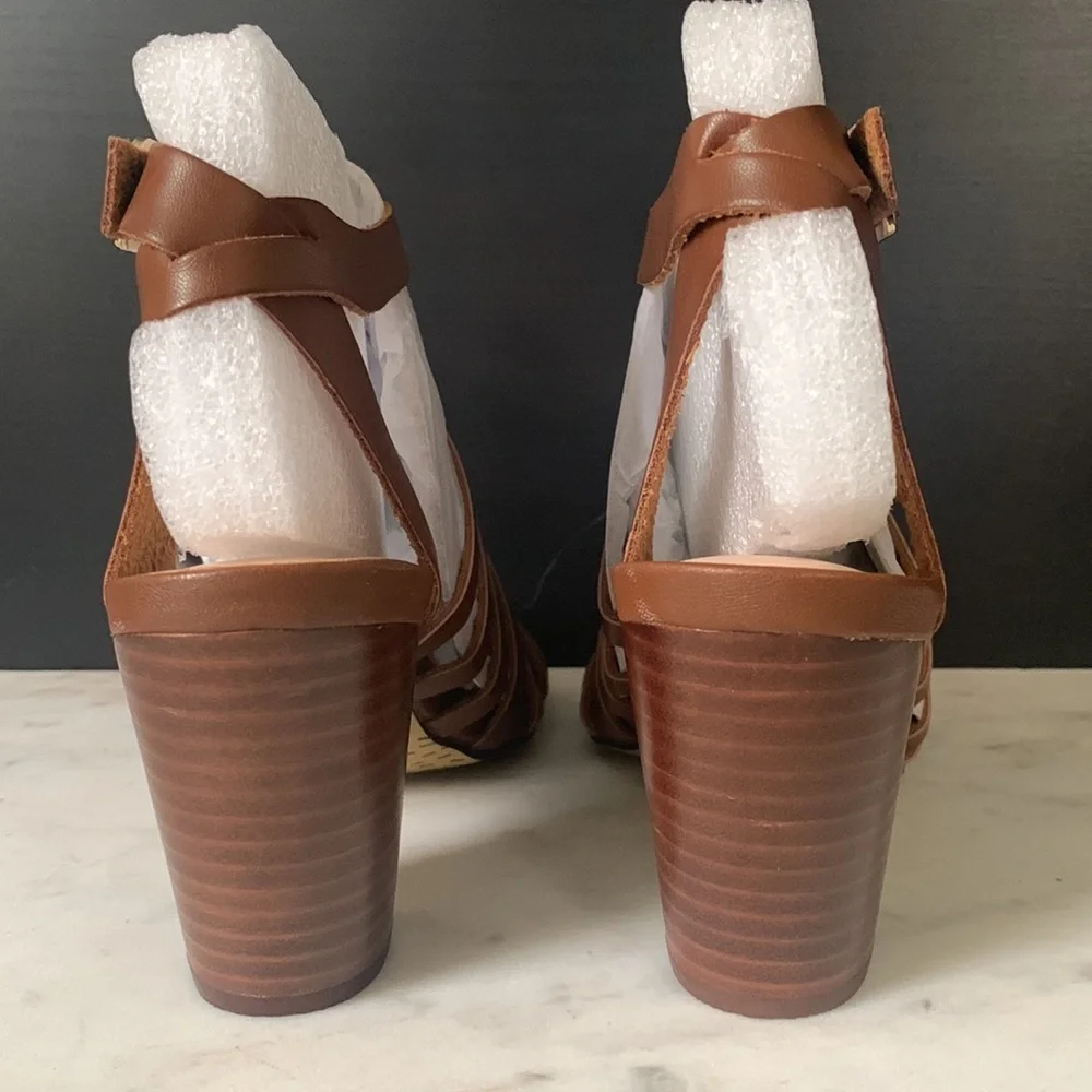 Belle Vita Brown Lissie Heeled Gladiator Sandals